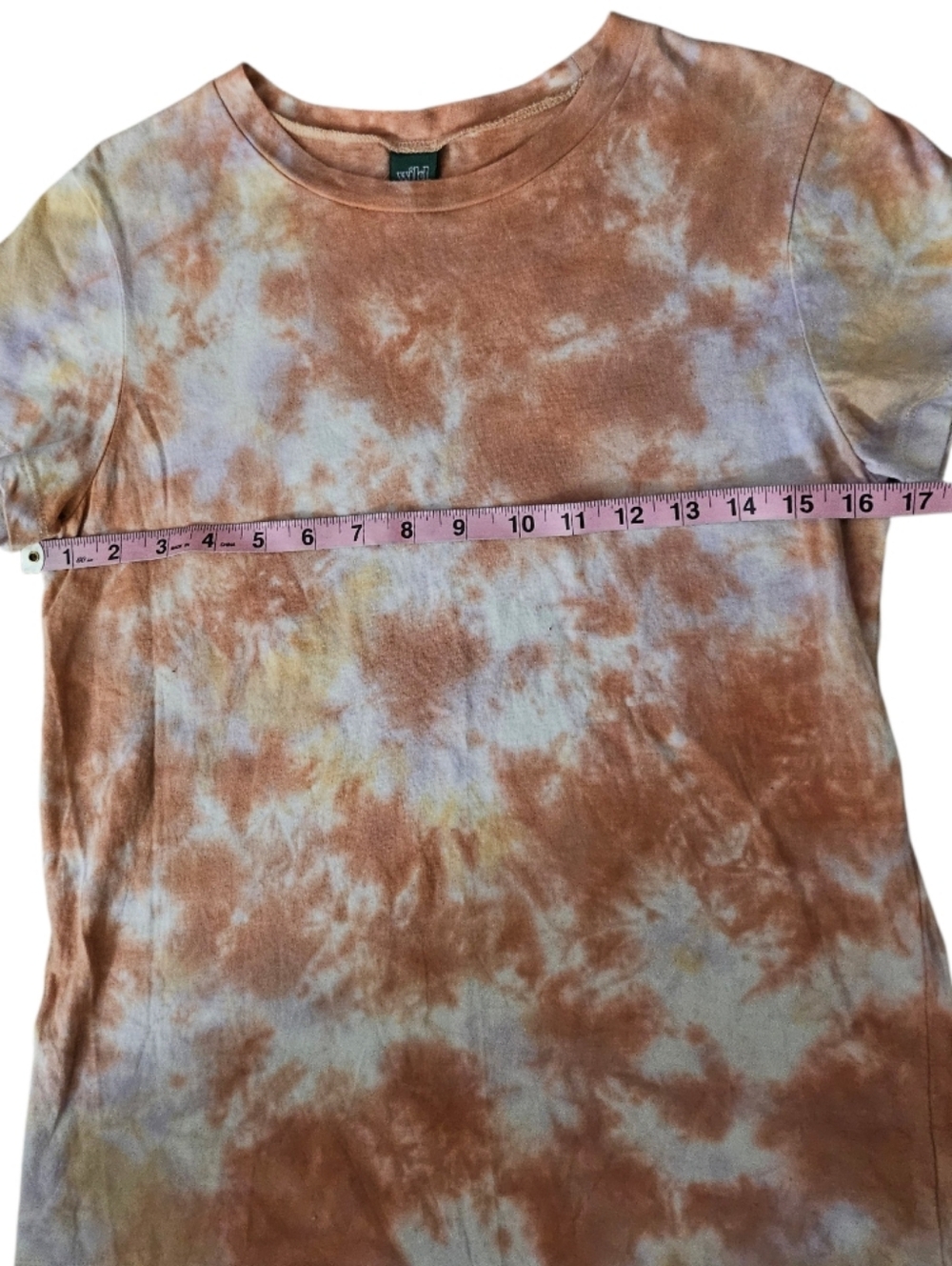 Wild Fable SM Peach/Pink/White Tie Dyed T-shirt - Picture 6 of 11